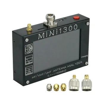 0,1-1300 МГц HF VHF UHF 4,3-дюймовый Антенный Анализатор Векторный Сетевой Анализатор КСВ Измеритель Частоты Развертки Мультиметр Mini1300