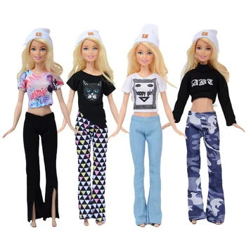 1 комплект кукольной одежды, топ + брюки /юбка, деловой костюм, подходит для 11,8-дюймовой куклы Барби, повседневная одежда 