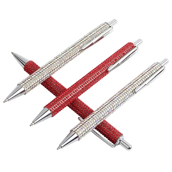 1 шт. Шариковая ручка GENKKY Crystal Pen Press Style класса люкс для школы, офиса, деловых подарков, канцелярских принадлежностей, корочек, серебристых, красных, черных, G2 Refill