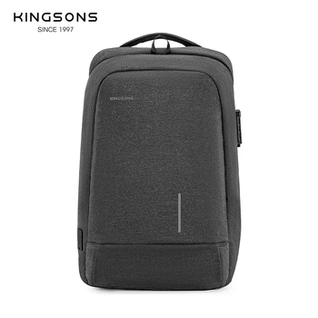 15,6-дюймовый рюкзак для ноутбука KINGSONS с внешним USB-портом для зарядки, Противоугонный Деловой мужской рюкзак