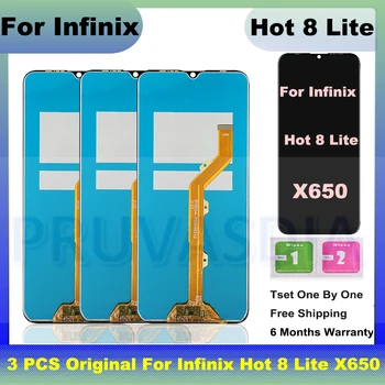 3 шт./лот Оригинальный ЖК-дисплей Для Infinix Hot 8 LCD X650 Дисплей С Сенсорным Экраном Дигитайзер В Сборе Для Infinix Hot 8 Lite LCD
