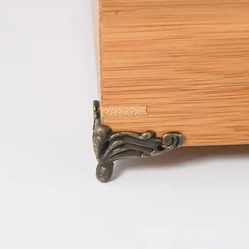 4шт античная шкатулка углу протекторы деревянных случае подарочной коробке ретро угловой кронштейн аппаратные средства