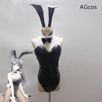 AGCOS Sakurajima Mai косплей костюм девочка-кролик Женские сексуальные комбинезоны нижнее белье Индивидуальный размер
