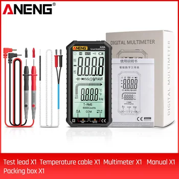ANENG 620A Цифровой умный мультиметр Транзисторные тестеры 6000 отсчетов True RMS Автоматический измеритель электрической емкости Температурного сопротивления