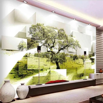 beibehang 3D абстрактный пейзаж красивая простая стена гостиной на заказ большие настенные обои papel de parede para quarto