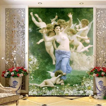 beibehang Крупномасштабные обои на заказ Европейская картина маслом фигуры богиня Ангел Венера классическое классическое украшение