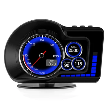 HD GPS HUD Автомобильный Тахометр Цифровой Одометр Охранная Сигнализация Температура Воды Измеритель оборотов в минуту спидометр Головной Дисплей Автомобиля Подходит Для всех автомобилей