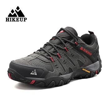 HIKEUP/ Мужская походная обувь для горных походов, уличная обувь, Износостойкая мужская обувь для ходьбы, замша, высококачественные модные кроссовки
