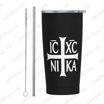 Ic XC Nika Православный Символ Термокружка из нержавеющей стали Пивные стаканы Термос для чая Кофе Бутылка для воды Термобутылки