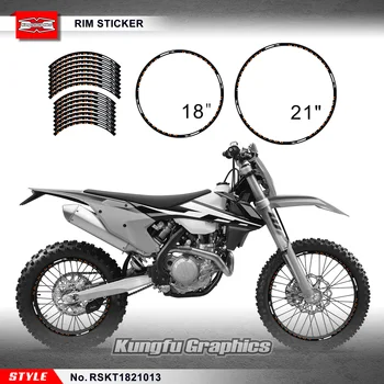 KUNGFU GRAPHICS Пользовательские Наклейки на Колеса Наклейки на обод для мотоцикла Dirt Bike Motocross 21 
