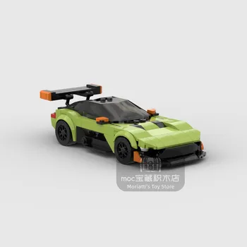 MOC Martin Vulcan гоночный спортивный автомобиль Чемпион по скорости автомобиля Строительные блоки Кирпич Креативные Гаражные игрушки для мальчиков Подарки