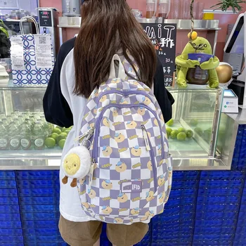 Qyahlybz детская большая вместительная школьная сумка для старшеклассников, мультяшный рюкзак, рюкзаки для милых девочек