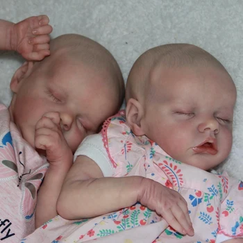 RBG Bebe Reborn Виниловый Комплект Twins 17-Дюймовый Twin A Twin B Неокрашенный Незаконченный В Разобранном Виде Кукольный Комплект DIY Blank Reborn Doll Kit