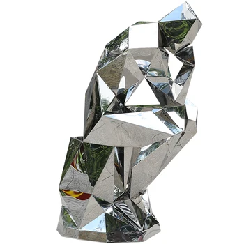 YY Большая абстрактная фигура из нержавеющей стали, украшение для наружного зеркала в отеле