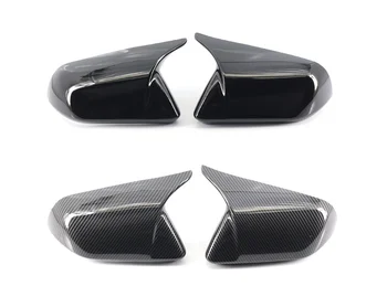 Аксессуары для экстерьера автомобиля Глянцевый черный Карбоновый чехол для бокового зеркала заднего вида Ford Mustang 2015-2022 2ШТ