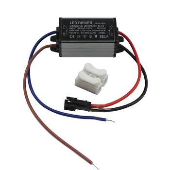 Алюминиевый IP66 1-3 Вт Светодиодный Драйвер 300 мА переменного тока от 100-265 В до постоянного тока 3-12 В Водонепроницаемый Источник Питания Осветительный Трансформатор Драйверы Балласт