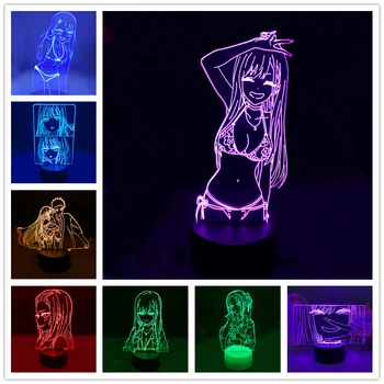 Аниме 3d лампа со светодиодной подсветкой My Dress-Up Darling Marin Kitagawa Светодиодный ночник для декора спальни Ночник Настольная лампа для манги Подарки от Lamparas