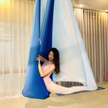 Антигравитационный Разноцветный Гамак Для Йоги Flying Swing 5 м Тканевые Ремни для Йоги для Упражнений по Йоге Air Swing Bed Trapeze Yoga Studio