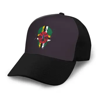 Бейсболка с черепом Патриота Доминики и национальным флагом, Дышащая солнцезащитная шляпа в стиле хип-хоп, Регулируемый дальнобойщик, Мужчины, Женщины, Унисекс В подарок
