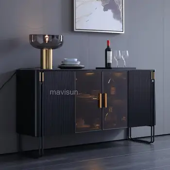 Буфет для столовой, настольная лампа, шкаф для хранения мебели для домашнего ресторана, Современный минималистичный винный шкаф в прихожей