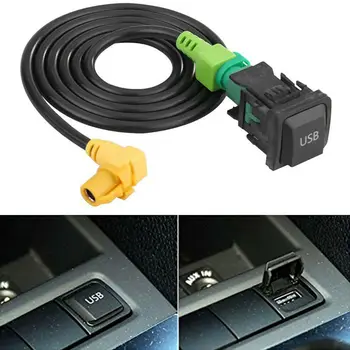 Высокое Качество USB Порт Автомобильный Выключатель Розетка с Кабелем Аксессуары для RCD510 RCD310 VW Golf/GTI/R MK5 MK6 Jetta USB Кабель Переключателя