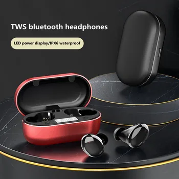 Высококачественные водонепроницаемые спортивные стереонаушники T8 Mini Wireless Bluetooth со звуком высокой четкости и большой емкостью