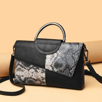 Высококачественные женские сумки, сумки, женская роскошная дизайнерская сумка-мессенджер из натуральной кожи, трендовая сумка, черная Bolsa Feminina
