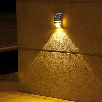 Датчик движения Солнечный настенный светильник Наружный Водонепроницаемый для внутреннего двора Виллы Балкона парковой аварийной лампы Ночной настенный светильник