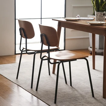Деревянные офисные обеденные стулья Nordic Luxury Outdoor Минималистичные обеденные стулья Black Bar Muebles De Cocina Мебель для столовой 47