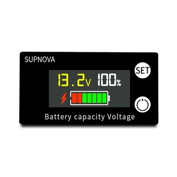 Измеритель заряда батареи Монитор Цифровой тестер емкости батареи Индикатор емкости батареи Цветной экран батареи ЖК-вольтметр