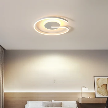 Изысканный светильник для спальни, светодиодный потолочный светильник, простой современный кабинет, столовая, североевропейский минималистичный круглый светильник для спальни