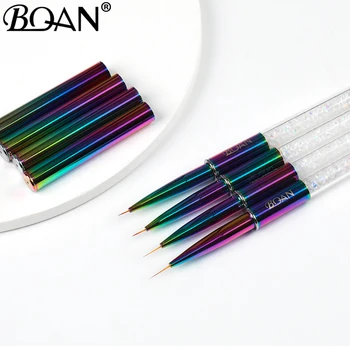 Кисти для ногтей BQAN Liner AB Crystal Handle Кисть для ногтей Liner Brush Ручка для рисования Гелевая кисть Crystal Nail Art Ручка для маникюра