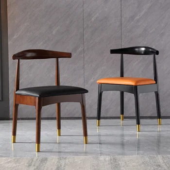 Компактные обеденные стулья Современный минималистичный офисный кухонный стул из массива дерева Mobile Cadeira Итальянская мебель YYY30XP