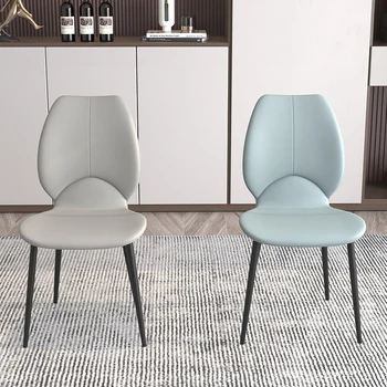 Кухонные обеденные стулья Nordic Салон Искусственной кожи Современные роскошные обеденные стулья Дизайн Cadeiras De Jantar Мебель для столовой WK50CY