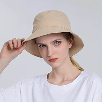 Летние Солнцезащитные шляпы с защитой от ультрафиолета для мужчин и женщин, модная шляпа с конским хвостом, Уличная Дышащая Рыбацкая кепка, мужская Походная шляпа-ведро для рыбалки