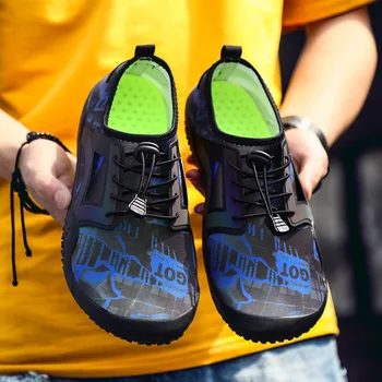 Летняя мужская обувь, тканевые эластичные повседневные спортивные кроссовки с мягкой подошвой, портативные уличные мужские нескользящие дышащие кроссовки для дайвинга