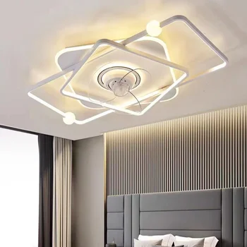 Люстры для гостиной Декор для спальни светодиодный потолочный вентилятор с подсветкой дистанционное управление столовая внутреннее освещение