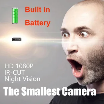 Мини-камера домашней безопасности Full HD 1080P, видеокамера ночного видения, микрокамера DVR, видеорегистратор с функцией обнаружения движения, голосовая веб-камера, встроенный аккумулятор