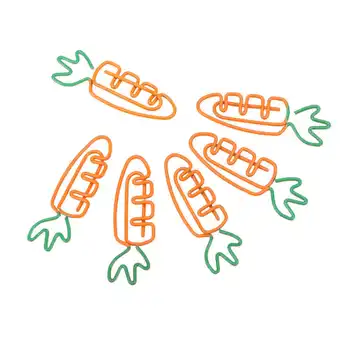 Морковные скрепки Маленькие скрепки в стиле моркови для бумаги