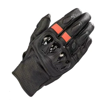 Мотоциклетные перчатки для бездорожья V2 кожаные, устойчивые к падению, дышащие перчатки с сенсорным экраном летом