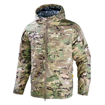 Мужские тактические парки HAN WILD, зимняя светоотражающая куртка, военные легкие теплые куртки с капюшоном, охотничьи пальто на открытом воздухе