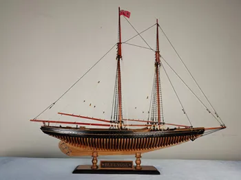 Наборы для сборки модели корабля из дерева в масштабе 1/72 Комплект модели парусника с полным ребром и синим носом