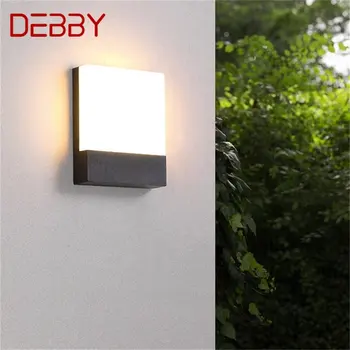 Наружный настенный светильник DEBBY, современная водонепроницаемая светодиодная лампа для патио, для дома, веранды, балкона, виллы
