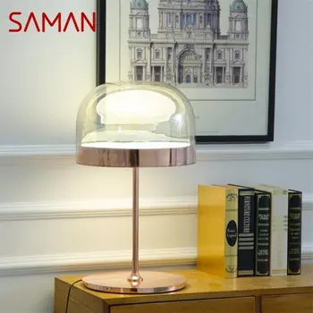 Настольные лампы SAMAN Nordic, современное светодиодное настольное освещение для дома, украшения спальни