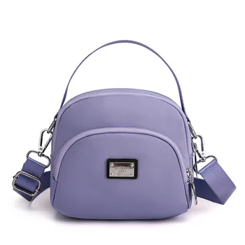 Нейлоновая сумка на молнии через одно плечо, многослойная новая женская сумка, мини-повседневная сумка-мессенджер, сумки для мобильных телефонов
