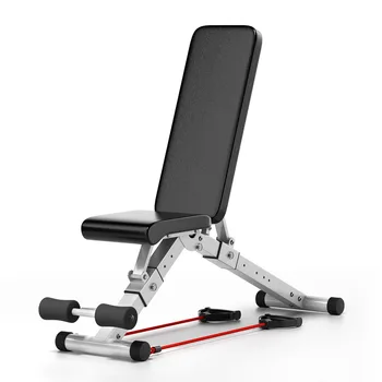 Новое Домашнее оборудование для фитнеса, Табурет с гантелями, доска для приседаний, Складная Черная Многофункциональная доска для мышц живота, фитнес-стул