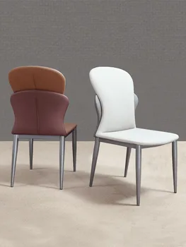 Обеденные стулья для домашнего использования, Скандинавские современные минималистичные стулья, спинки, повседневные ресторанные стулья, кофейные стулья