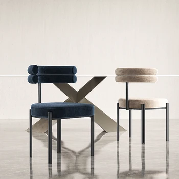 Обеденный стул Итальянский Минималистичный Креативный Дизайнерский стул с полудуговой спинкой для домашнего туалета, кафе, отдыха, переговоров