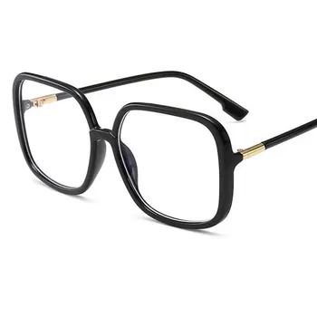 Оптические прозрачные компьютерные очки, женские черные квадратные очки большого размера, очки с синим светом, Очки элитного бренда
