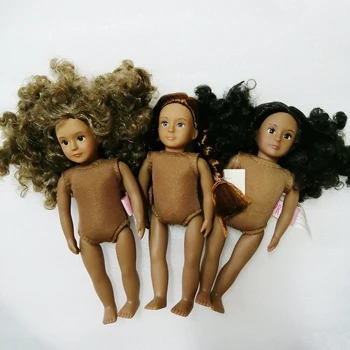 Оригинальная цельнокроеная мини-кукла телесного цвета 15 см, милая игрушка для девочки со взрывной головой